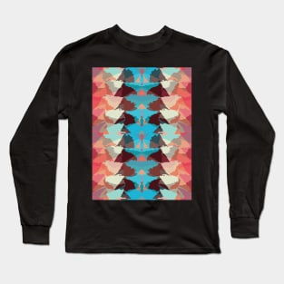 Abstract Retro Melted Pattern Long Sleeve T-Shirt